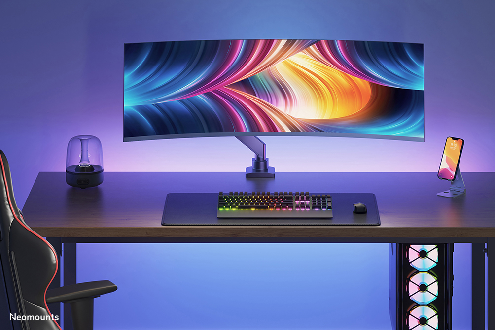Neomounts monitorarm voor curved schermen